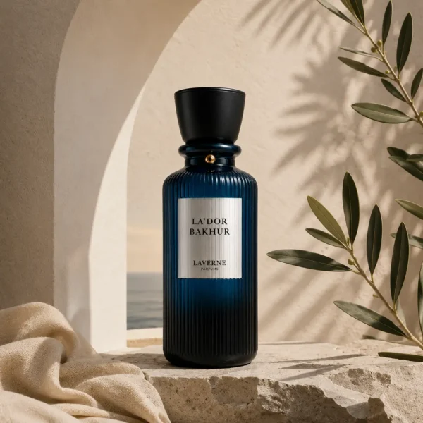 Lador Bakhur Classic Eau de Parfum 100ml with botanical and aromatic details captured in soft daylight and a refined natural composition.